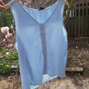 Baby blue sleevless blouse